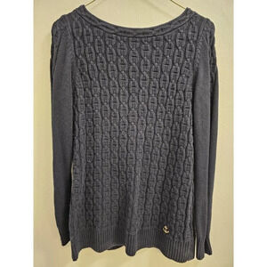 Nautica Navy Womens Cable Knit Pullover Sweater- Size Small-No flaws. No defects